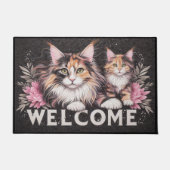 Moderne und stilvolle Maine Coon Cat Willkommen Fußmatte (Vorderseite)