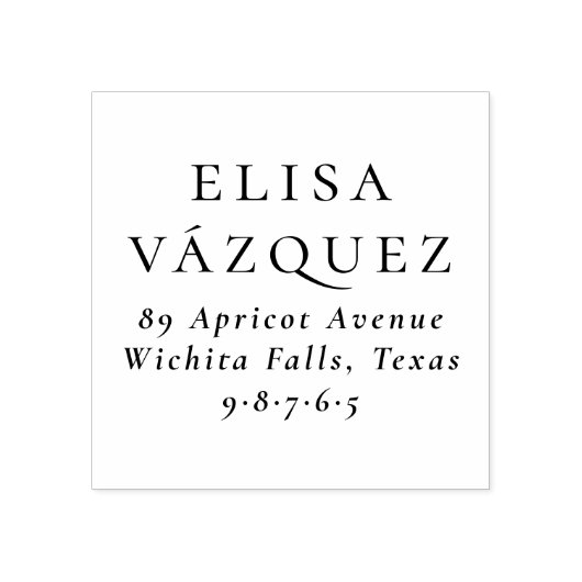 Moderne und stilvolle Typografie - kundenspezifisc Gummistempel (Prägung)