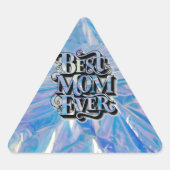 Moderne und trendige beste Mama je Dreieckiger Aufkleber (Vorderseite)