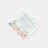 Moderne und trendige Blue Rose Wedding Party Serviette (Ecke)