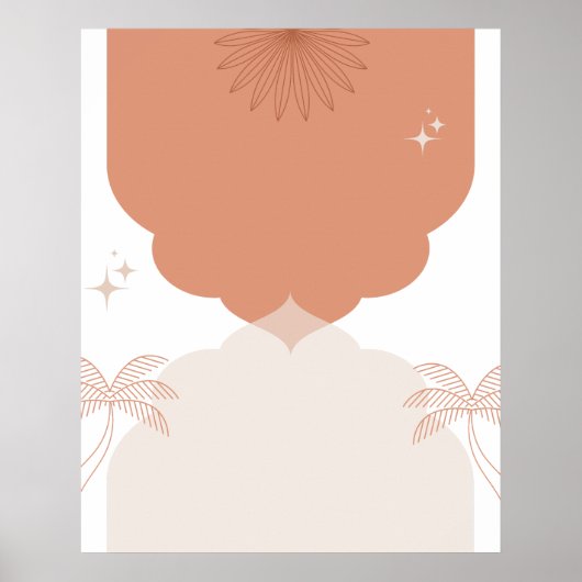 Moderne und trendige Boho Wall Kunst Poster (Vorne)