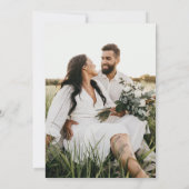 Moderne und trendige Palmen Hochzeit Einladung (Rückseite)