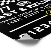 Moderne und trendige Taxibestellung Poster (Ecke)