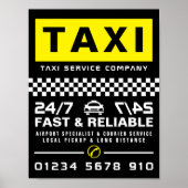 Moderne und trendige Taxibestellung Poster (Vorne)
