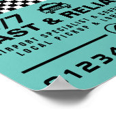 Moderne und trendige Taxibestellung Poster (Ecke)