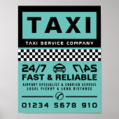 Moderne und trendige Taxibestellung Poster (Vorne)