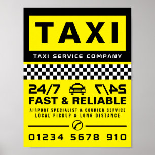 Moderne und trendige Taxibestellung Poster
