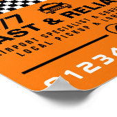 Moderne und trendige Taxibestellung Poster (Ecke)