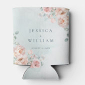 Moderne und trendy Blue Rose Wedding Dosenkühler (Rückseite)