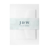 Moderne und trendy Blue Rose Wedding Einladungsbanderole (Vorderseite Beispiel)