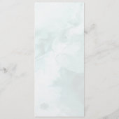 Moderne und trendy Blue Rose Wedding Menükarte (Rückseite)