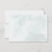 Moderne und trendy Blue Rose Wedding RSVP Karte (Rückseite)