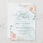 Moderne und trendy Blue Rose Wedding Save The Date (Vorderseite)