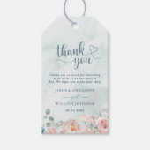 Moderne und trendy Blue Rose Wedding Vielen Dank Geschenkanhänger (Vorderseite)