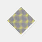 Moderne und trendy Graue und gelbe Kettenverbindun Serviette (Ecke)