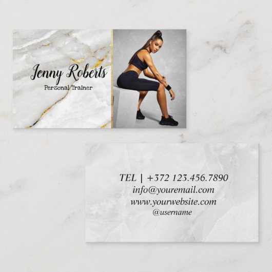 Moderne und trendy Personal Trainer Fitness Visitenkarte (Vorne/Hinten)