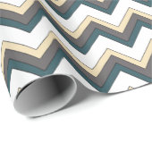 Moderne und trendy Zig Zag Fun Geometrie Linien Geschenkpapier (Rolleneckpunkt)