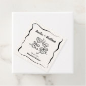 Moderne und Whimsikhandgezeichnete Hochzeit Geschenkanhänger (Beispiel)