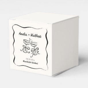 Moderne und Whimsikhandgezeichnete Hochzeit Geschenkschachtel