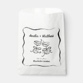 Moderne und Whimsikhandgezeichnete Hochzeit Geschenktütchen (Vorderseite)