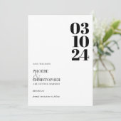 Moderne und zeitgenössische Foto Hochzeit Einladung (Stehend Vorderseite)