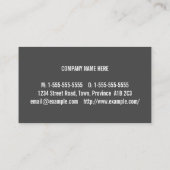 Moderne und zeitgenössische Visitenkarte (Rückseite)