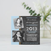 Moderne Uni Abschluss Einladung (Stehend Vorderseite)