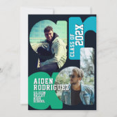 Moderne Uni-Abschluß-Einladung Einladung (Vorderseite)