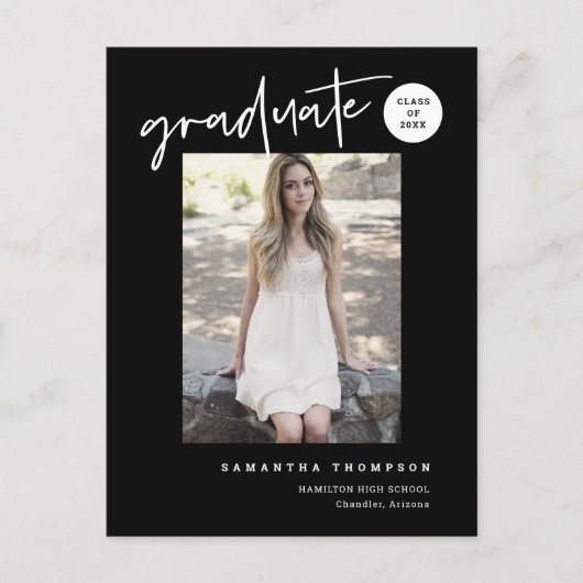 Moderne Uni Hochschule Grad Foto Postkarte (Vorderseite)