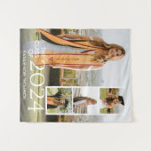 Moderne Uni oder High School Eleganter Abschluss Wandteppich (Vorderseite (Horizontal))