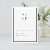 Moderne Unica RSVP Karte (Stehend Vorderseite)
