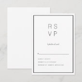 Moderne Unica RSVP Karte (Vorne/Hinten)
