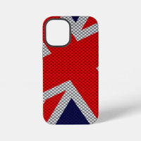 Moderne Union Jack auf Kohlefaser-Style-Druck