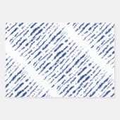 Moderne unisex Aquarellblau-gefärbte Krawatte Geschenkpapier Set (Vorderseite)