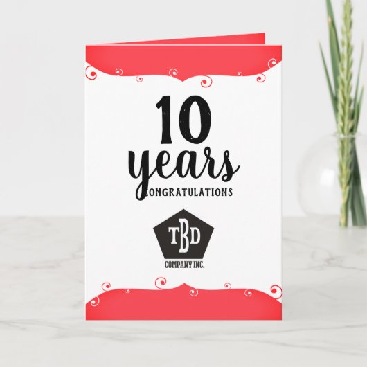 Moderne universelle Angestelltjahrestagskarte Karte (Vorderseite)