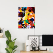 Moderne, unregelmäßige Formen Abstrakte Kunst Poster (Heimbüro)