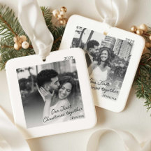 Moderne Unser Erstes Weihnachten Zusammen Foto-Orn