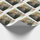 Moderne unsere ersten Weihnachten als Mr. & Mrs. F Geschenkpapier (Ecke)