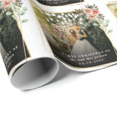 Moderne unsere ersten Weihnachten als Mr. & Mrs. F Geschenkpapier (Rolleneckpunkt)