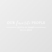 Moderne "Unsere Liebsten" Hochzeitsfeier Fensteraufkleber (Blatt)