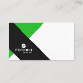 Moderne Unternehmen & Berufliche Grüne & Schwarze Visitenkarte (Rückseite)