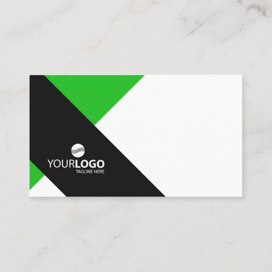 Moderne Unternehmen & Berufliche Grüne & Schwarze Visitenkarte (Rückseite)
