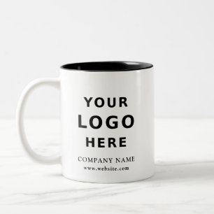 Moderne Unternehmens-Logo im Custom-Design Zweifarbige Tasse
