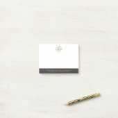 Moderne Unternehmens-Logo-Werbung für maßgeschneid Post-it Klebezettel (Auf Schreibtisch)
