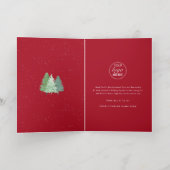 Moderne Unternehmens-Logo Winterwald Rot Gold (Innen Abgelegt)
