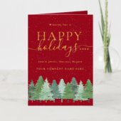 Moderne Unternehmens-Logo Winterwald Rot Gold (Vorderseite)