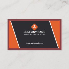 Moderne Unternehmens Orange Schwarz Professionell Visitenkarte