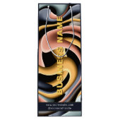 Moderne Unternehmensförderung mit Firmenmarke - ku Geschenktüte Für Weinflaschen (Rückseite)