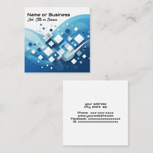 Moderne Unternehmensgrafiken Quadratische Visitenkarte (Vorne/Hinten)