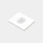 Moderne Unternehmenslogo-Branding Post-it Klebezettel (angewinkelt)
